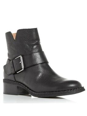 Gentle Souls by Kenneth Cole Best Slit Moto 2 Black Leather Ankle Boots